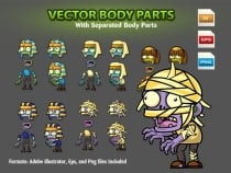 Egyptian Zombies 2D Game Character Sprites 10 Screenshot 2