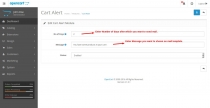 Cart Alert - OpenCart Extension Screenshot 3