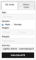 Calorie Calculator Pro - WordPress Plugin Screenshot 2