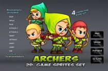 Archers 2D Game Sprites Set Screenshot 1