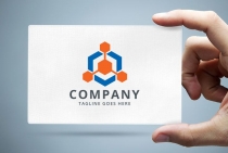 Hexagon Connect Logo Template Screenshot 1