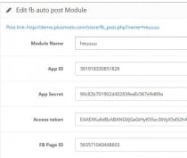 Facebook Auto Post -  Opencart Module Screenshot 1