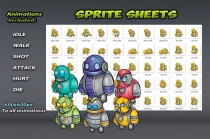 Robo Monsters Game Sprites Set Screenshot 2