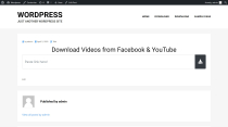 Facebook Youtube Video Downloader - WP Plugin Screenshot 1