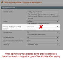 Change Attribute Type - Magento Extension Screenshot 2