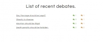 Agree Disagree Debates Wordpress Plugin Screenshot 1