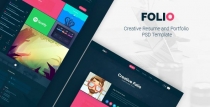 Folio Portfolio PSD Template Screenshot 1