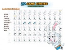 Rabbit 2D Game Character Sprites Screenshot 2