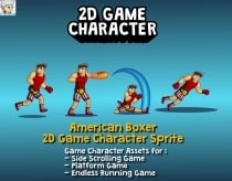 American Boxer 2D Game Character Sprite Screenshot 1