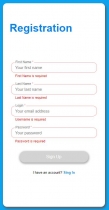 Angular - Login Forms Module - Blue Design Screenshot 6