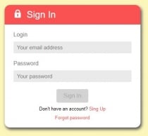 Angular - Login Forms Module - Flat Design Screenshot 2