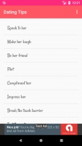 Dating Tips - Android App Source Code Screenshot 1