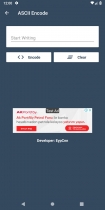ASCII Encode  Decode - Android Source Code Screenshot 2