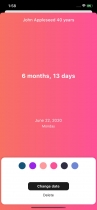 Time to event - iOS App Source Code Screenshot 2
