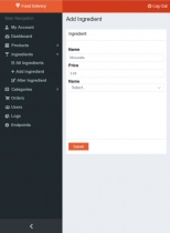 Food Delivery Admin Panel - Java CMS Screenshot 2