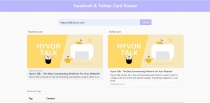 Facebook And Twitter Card Viewer - PHP Script Screenshot 1