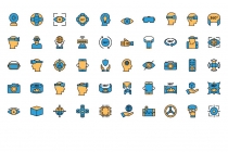 100 Virtual Reality Vector Icons Screenshot 6