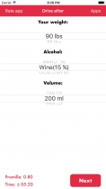 Drive After Alcohol Сalculator iOS Screenshot 2