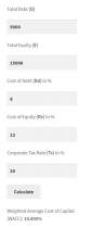 Weighted Average Cost of Capital Calculator WP Screenshot 3