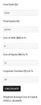 Weighted Average Cost of Capital Calculator WP Screenshot 4