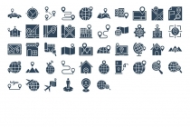 400 Map and Navigation Isolated Vector Icons Screenshot 7