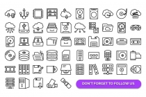 500 Data Storage & Server Vector Icons Pack Screenshot 2