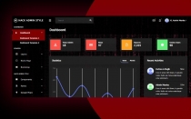 Hack Admin Dark - Admin HTML Template.  Screenshot 1