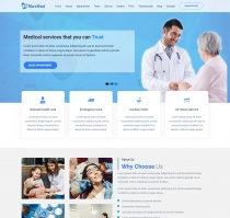 MaxMed Hospital Landing Page Template Screenshot 3