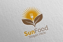 Sun Food Restaurant or Cafe Logo  Screenshot 1