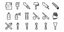 35 Hardware Tools Line Icons Set Screenshot 1