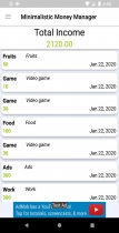 Minimalistic Money Manager With AdMob Android Screenshot 4