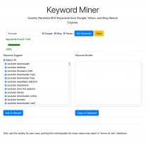 Keyword Miner Keywords Generator Script  Screenshot 3