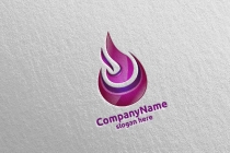 3D Fire Flame Element Logo Design Screenshot 2