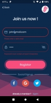 Flutter Login And Register UI Screenshot 1