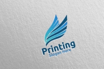 Fly Printing Company Logo Design Screenshot 1