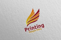 Fly Printing Company Logo Design Screenshot 5