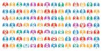 400+ Professional Avatar Wearing mask Vector Icons Screenshot 2