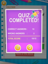 Educational GK Quiz - Android Source Code Screenshot 5