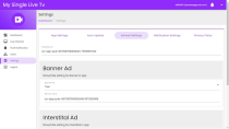 My Single Live TV Android App with Admin Panel Screenshot 3