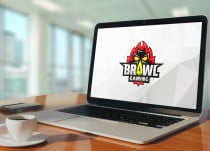 Crazy Brawl Skull Gaming Logo Design Screenshot 3