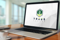 Minimal Green Trees Agriculture Environment Logo Screenshot 2