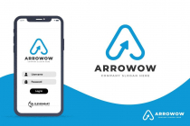 Minimal Line Letter A Arrow Logo Design Screenshot 4