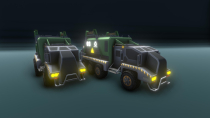 A Futuristic Goods Carrying Truck - 3D Object Screenshot 1