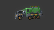 A Futuristic Goods Carrying Truck - 3D Object Screenshot 3