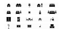 20 Furniture Glyphs Icon Set Screenshot 1