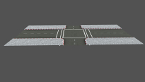 Simple Road Model Low-poly 3D model Screenshot 3