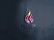 Fire Flame Tech Logo Screenshot 1