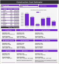 Construction Cost Estimator JavaScript Screenshot 3