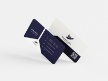 Dark Blue Corporate Business Card Template Screenshot 2