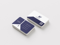 Dark Blue Corporate Business Card Template Screenshot 3